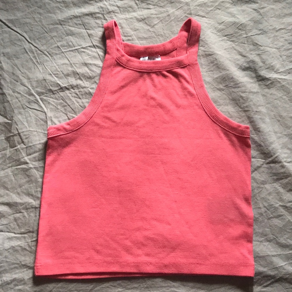 A pink crop top from H&M